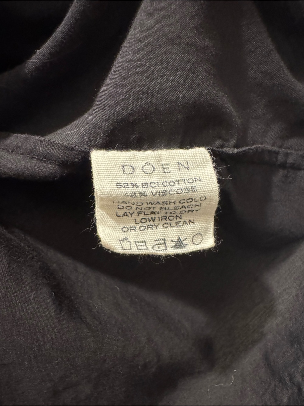 Doen Black Lace-Trim Puff Sleeve Cotton Top - Picture 5 of 5